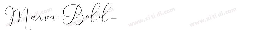 Marva Bold字体转换